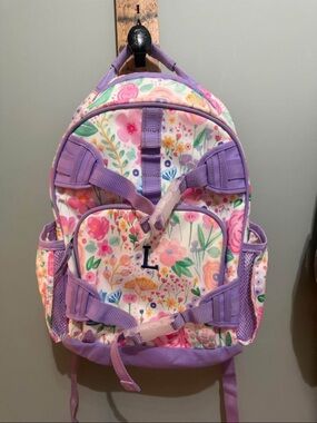 Pottery barn Lavender Floral Blooms Mackenzie Backpack- small